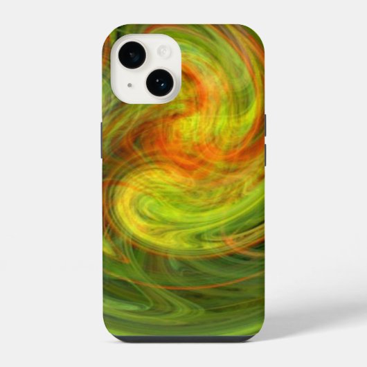 LICHTVORTEX, levendig geel iPhone Hoesje (Achterkant)