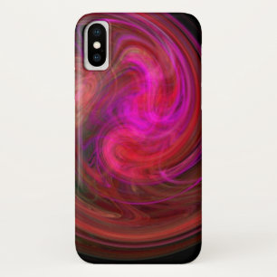 LICHTVORTEX, levendig rood iPhone X Hoesje