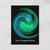 LICHTVORTEX, levendig zwart blauw groen Visitekaartje (Achterkant)