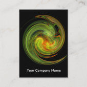 LICHTVORTEX, levendig zwart-geel groen sinaasappel Visitekaartje (Achterkant)