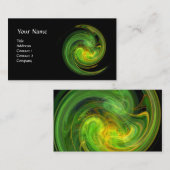 LICHTVORTEX, levendig zwart-groen geel Visitekaartje (Voorkant / Achterkant)