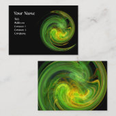 LICHTVORTEX, levendig zwart-groen sinaasappel Visitekaartje (Voorkant / Achterkant)