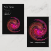 LICHTVORTEX, levendig zwart paars viooltje Visitekaartje (Voorkant / Achterkant)