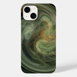 LICHTVORTEX / Oranje grijze Abstracte fractaalgolv Case-Mate iPhone Case
