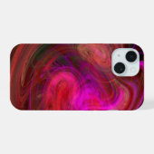 LICHTVORTEX Roze Fuchsia Rood Abstract Fractals iPhone 15 Hoesje (Achterkant horizontaal)