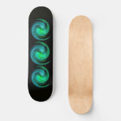 LICHTVORTEX, zwart blauw groen Persoonlijk Skateboard (Voorkant)