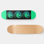 LICHTVORTEX, zwart blauw groen Persoonlijk Skateboard (Horizontaal)