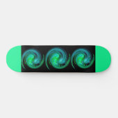LICHTVORTEX, zwart blauw groen Persoonlijk Skateboard (Horizontaal)