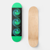 LICHTVORTEX, zwart blauw groen Persoonlijk Skateboard (Voorkant)
