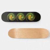 LICHTVORTEX, zwart-geel groen sinaasappel Skateboard (Horizontaal)