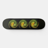 LICHTVORTEX, zwart-geel groen sinaasappel Skateboard (Horizontaal)