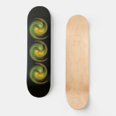 LICHTVORTEX, zwart-geel groen sinaasappel Skateboard (Voorkant)
