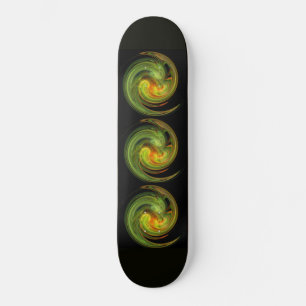 LICHTVORTEX, zwart-geel groen sinaasappel Skateboard
