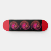 LICHTVORTEX, zwart rood paars roze bruin Skateboard (Horizontaal)