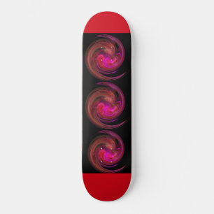 LICHTVORTEX, zwart rood paars roze bruin Skateboard