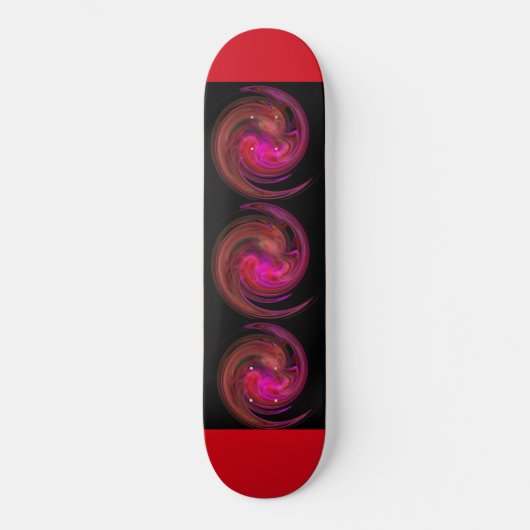 LICHTVORTEX, zwart rood paars roze bruin Skateboard (Voorkant)