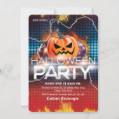 Lichtvuur Disco Pompoen Halloween Feest Kaart (Voorkant)