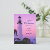 Lichtvuurtoren Roze Sky Briefkaart (Staand voorkant)