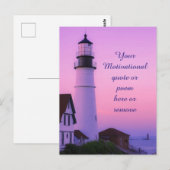 Lichtvuurtoren Roze Sky Briefkaart (Voorkant / Achterkant)