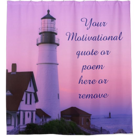 Lichtvuurtoren Roze Sky Douchegordijn (Voorkant)