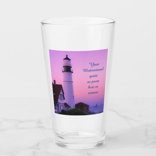 Lichtvuurtoren Roze Sky Glas (Voorkant)