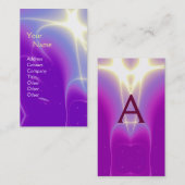 LICHTWAVELMONOGRAM, Violet Paars, wit Visitekaartje (Voorkant / Achterkant)