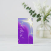 LICHTWAVELMONOGRAM, Violet Paars, wit Visitekaartje (Staand voorkant)