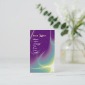 LICHTWAVELMONOGRAM, Violet Paars, wit Visitekaartje (Staand voorkant)