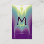 LICHTWAVELMONOGRAM, Violet Paars, wit Visitekaartje (Achterkant)