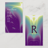 LICHTWAVELMONOGRAM, Violet Paars, wit Visitekaartje (Voorkant / Achterkant)