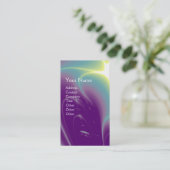 LICHTWAVELMONOGRAM, Violet Paars, wit Visitekaartje (Staand voorkant)