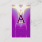 LICHTWAVELMONOGRAM, Violet Paars, wit Visitekaartje (Achterkant)