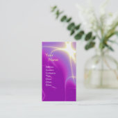 LICHTWAVES 1 ABSTRACTE MONOGRAM, violet paars Visitekaartje (Staand voorkant)