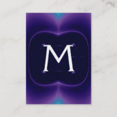 LICHTWAVES 2 MONOGRAM paars violet wit blauw Visitekaartje (Achterkant)