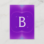 LICHTWAVES 2 MONOGRAM paars violet wit blauw Visitekaartje (Achterkant)