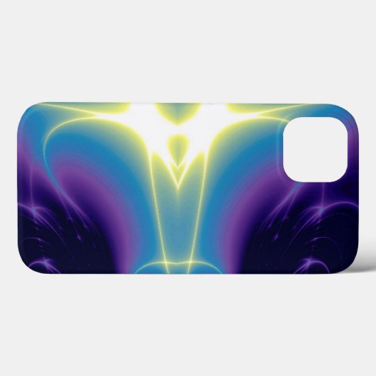 LICHTWAVES Paarse Violet Blue Fractals Case-Mate iPhone Case (Achterkant (horizontaal))