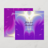 LICHTWAVES, Roze, Fuchsia, Paars, wit Kaart (Voorkant / Achterkant)