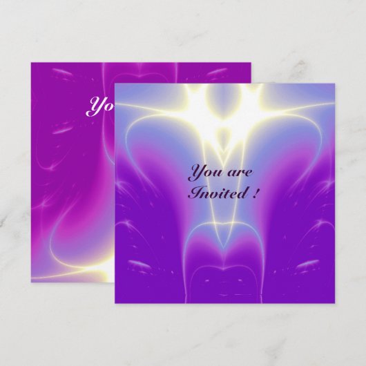 LICHTWAVES, Roze, Fuchsia, Paars, wit Kaart (Voorkant / Achterkant)