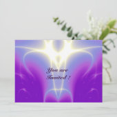 LICHTWAVES, roze, Paars, wit Kaart (Staand voorkant)