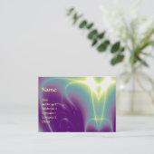 LICHTWAVES, Violet, Paars, Turquase Blue Visitekaartje (Staand voorkant)