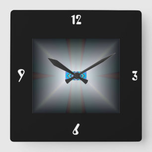 Lichtwitte/zwarte >Artistische wandklokken