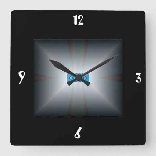 Lichtwitte/zwarte >Artistische wandklokken (Voorkant)