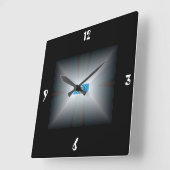 Lichtwitte/zwarte >Artistische wandklokken (Hoek)