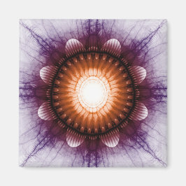 Lichtzalig mystiek rood violet ornament magneet
