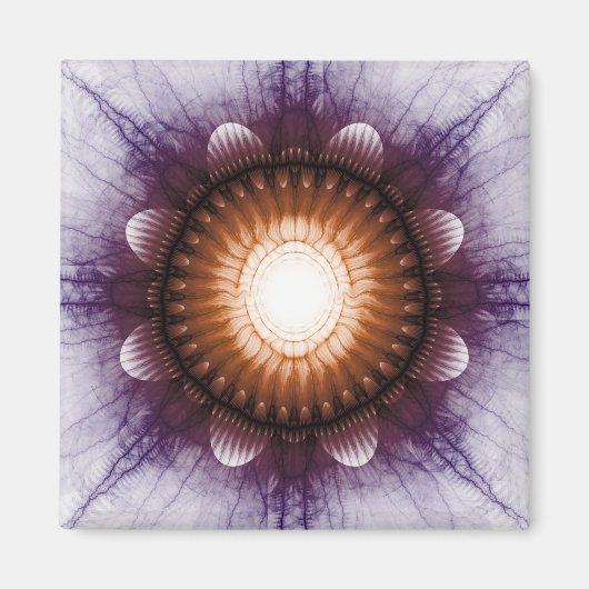 Lichtzalig mystiek rood violet ornament magneet (Voorkant)