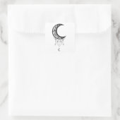 Lichtzijde van de maan vierkante sticker (Tas)