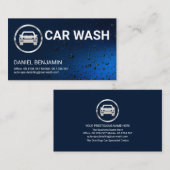 Lichtzuchtig blauw water druppelt automatisch auto visitekaartje (Voorkant / Achterkant)