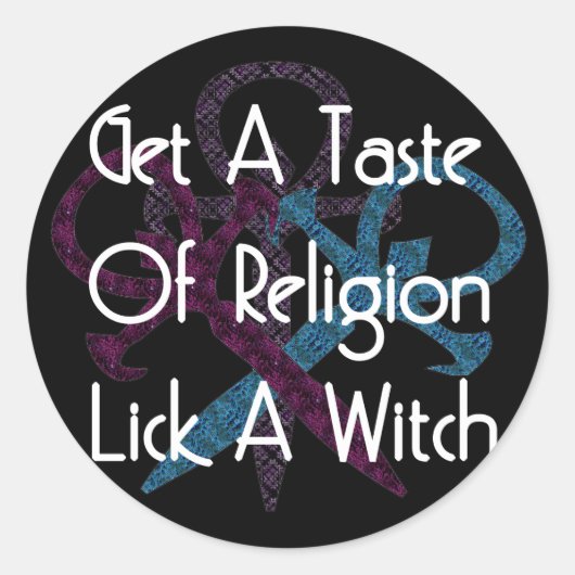 Lick A Witch Ronde Sticker (Voorkant)