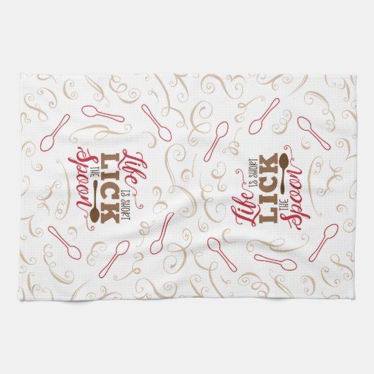 Lick de Spoon Kitchen Towel Theedoek (Horizontaal)