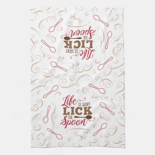 Lick de Spoon Kitchen Towel Theedoek (Verticaal)